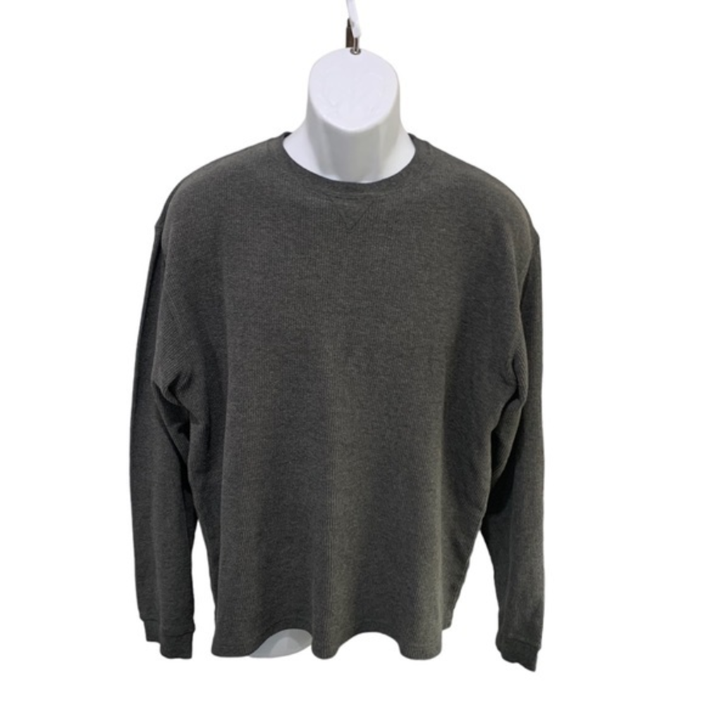 CONSENSUS Men's‎ Large V-Neck Cotton Sweater Grey No Size Tag See Photos